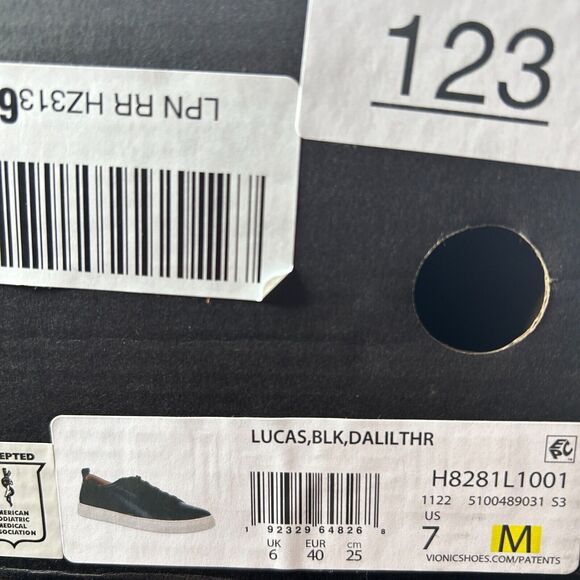 Vionic Lucas Lace Up Leather Sneaker Black Shoes H8281L1001 Men's US 7 M - Picture 10 of 10